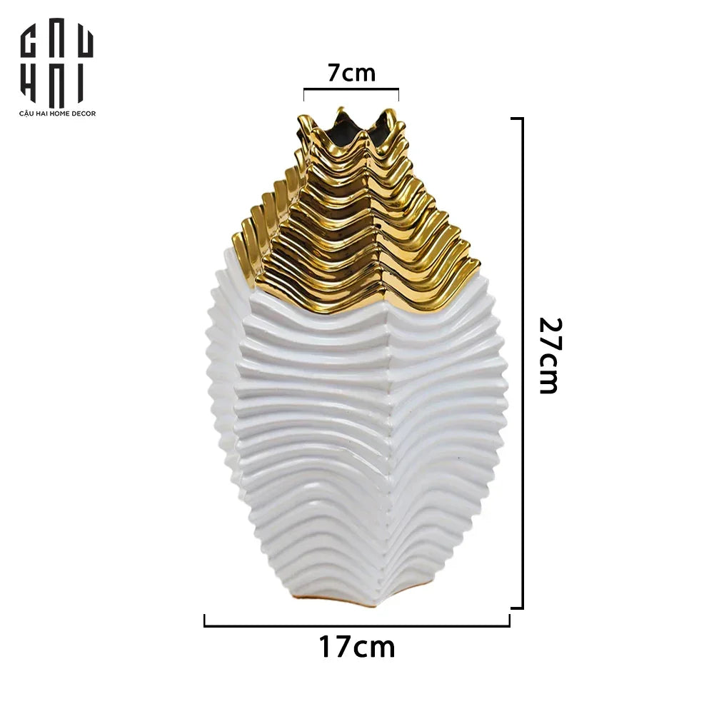 Bình Hoa Golden Bud 17x27-BÌNH HOA-Đối tác tại Trung Quốc theo từng đơn đặt hàng-CẬU HAI HOME DECOR