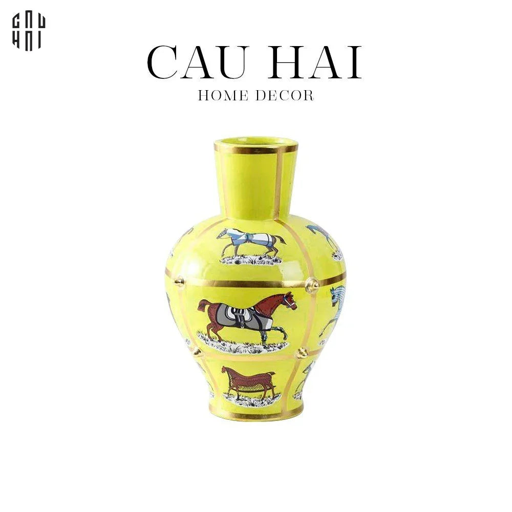 Bình Hoa Golden Chariot New Eidtion - Gold Dust Ss25 30x30x44-BÌNH HOA-CẬU HAI HOME DECOR