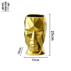 Bình Hoa Golden Moai-CẬU HAI HOME DECOR