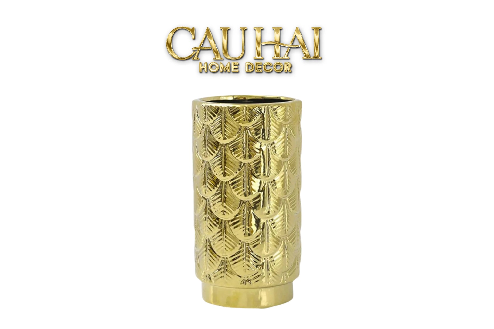 Bình Hoa Golden Scale 11x20-BÌNH HOA-CẬU HAI HOME DECOR