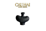 Bình Hoa Gốm Đen Petit Noir Plissé Vase 19x19.5-BÌNH HOA-CẬU HAI HOME DECOR