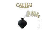 Bình Hoa Gốm Tròn Đen Noire Pearl Pottery Vase 23.5x17-BÌNH HOA-CẬU HAI HOME DECOR