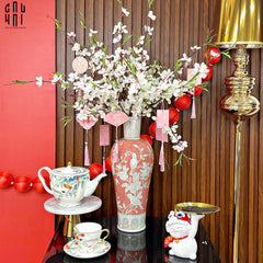 Bình Hoa Hồng Xuân 15x41-BÌNH HOA-CẬU HAI HOME DECOR