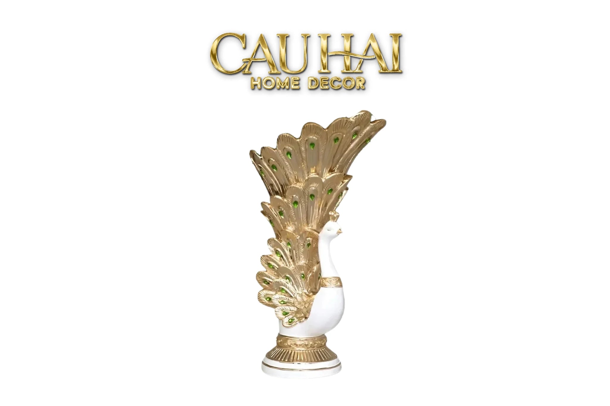 Bình Hoa Khổng Tước Gemstone Aura 40-BÌNH HOA-CẬU HAI HOME DECOR