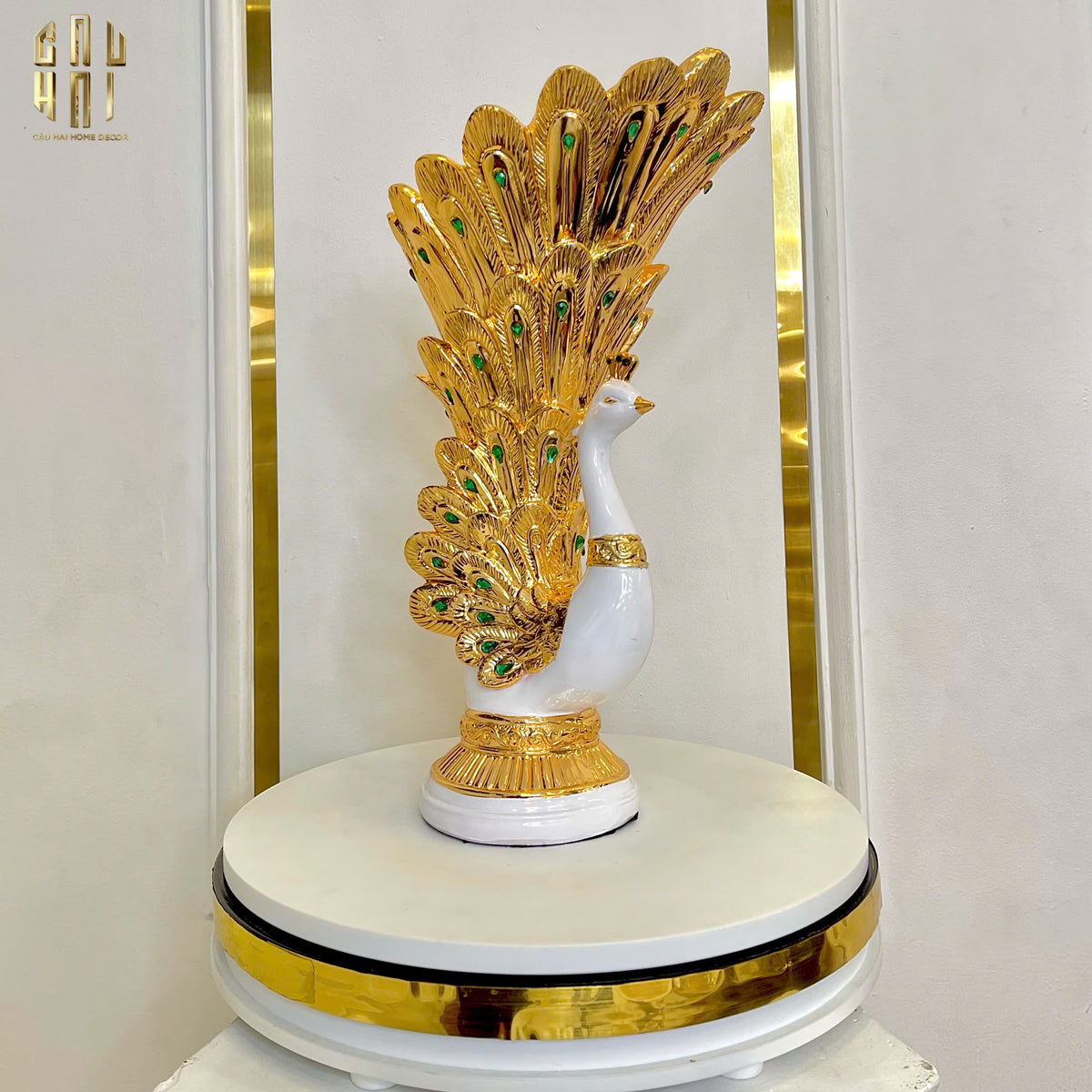 Bình Hoa Khổng Tước Gemstone Aura 40-BÌNH HOA-Đối tác tại Trung Quốc theo từng đơn đặt hàng-CẬU HAI HOME DECOR