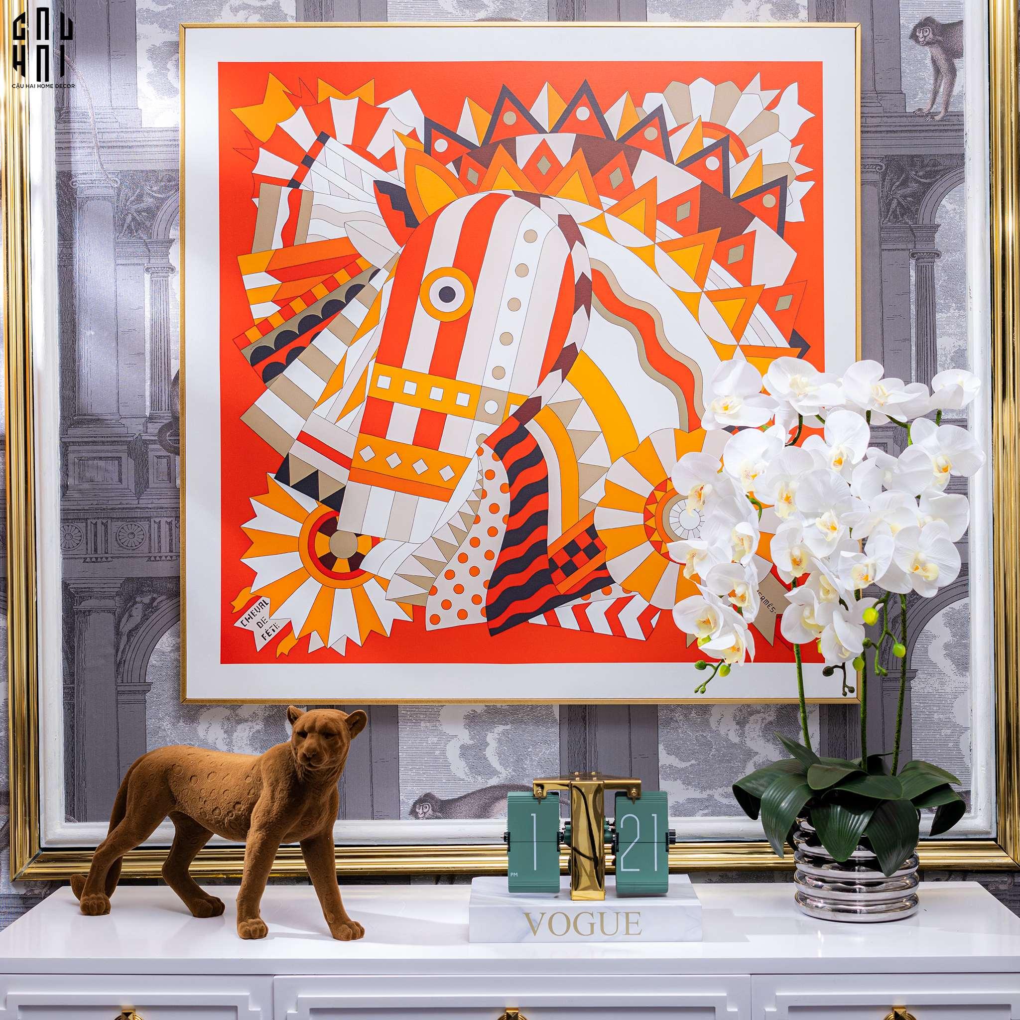 Bình Hoa Lan Trắng - White Orchid 40x65-BÌNH HOA-CẬU HAI HOME DECOR