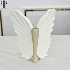 Bình Hoa Papillon Angel In Bloom - Beige H26x24x16-BÌNH HOA-CẬU HAI HOME DECOR