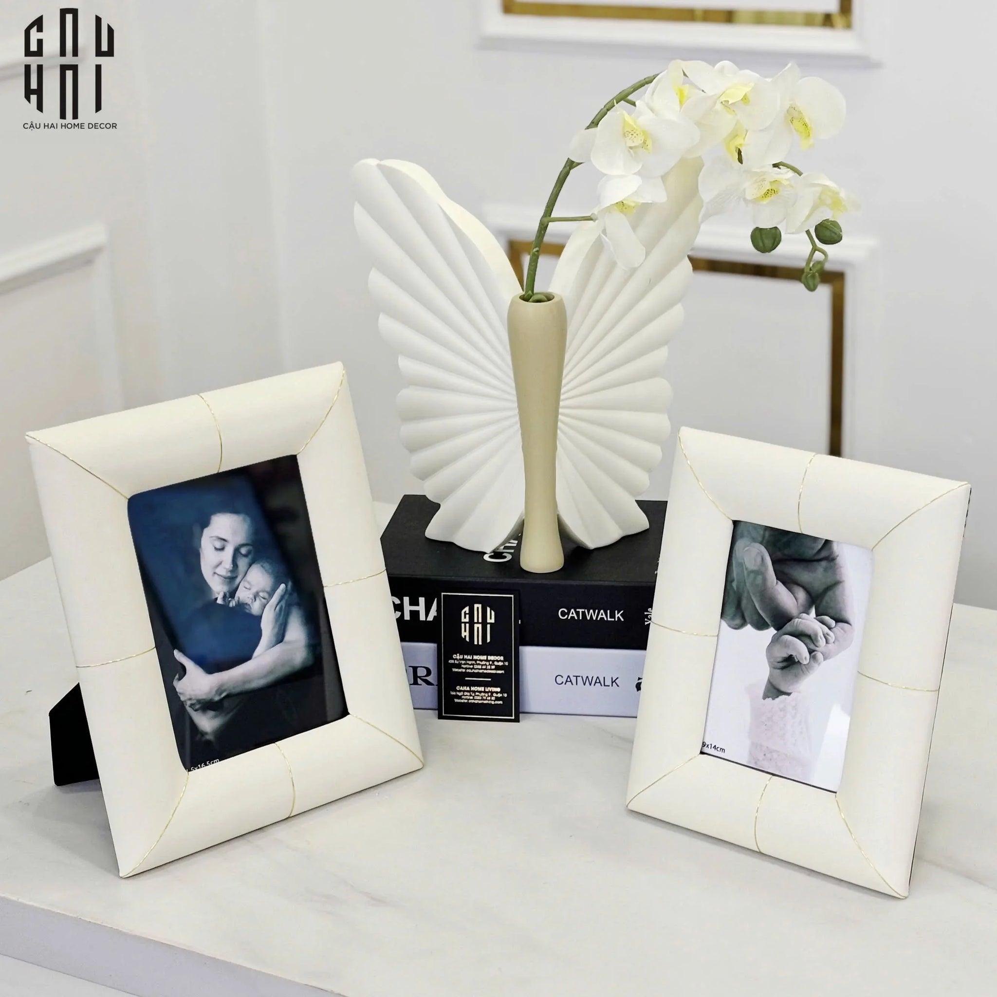 Bình Hoa Papillon Angel In Bloom - Beige H26x24x16-BÌNH HOA-CẬU HAI HOME DECOR