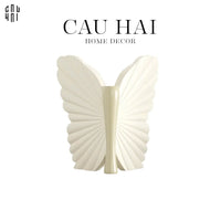 Bình Hoa Papillon Angel In Bloom - Beige H26x24x16-BÌNH HOA-CẬU HAI HOME DECOR