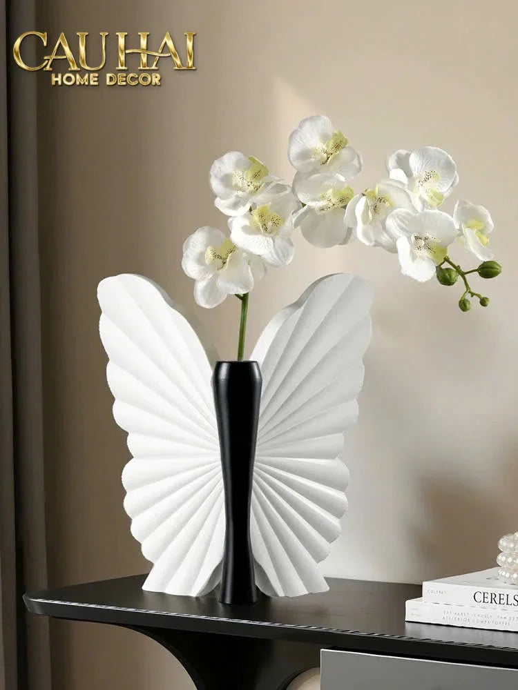 Bình Hoa Papillon Angel In Bloom - Noir H26x24x16-BÌNH HOA-CẬU HAI HOME DECOR