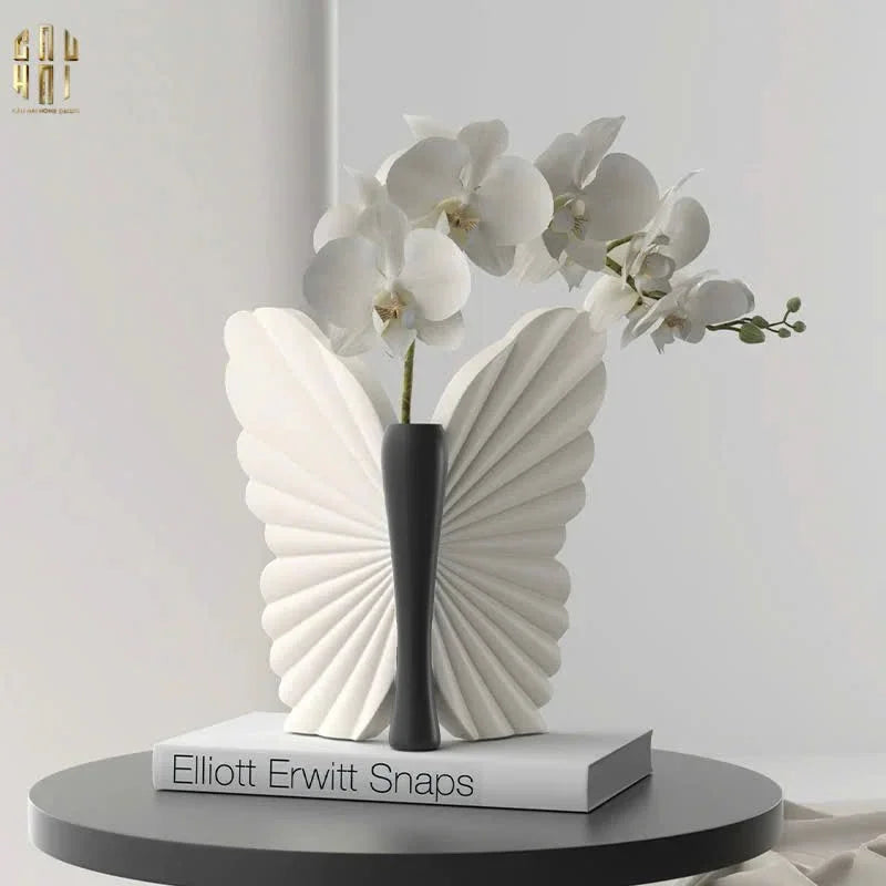 Bình Hoa Papillon Angel In Bloom - Noir H26x24x16-BÌNH HOA-CẬU HAI HOME DECOR