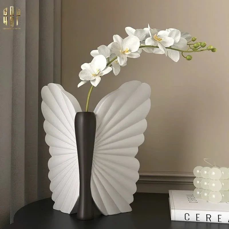 Bình Hoa Papillon Angel In Bloom - Noir H26x24x16-BÌNH HOA-CẬU HAI HOME DECOR
