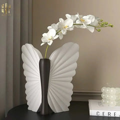 Bình Hoa Papillon Angel In Bloom - Noir H26x24x16-BÌNH HOA-CẬU HAI HOME DECOR