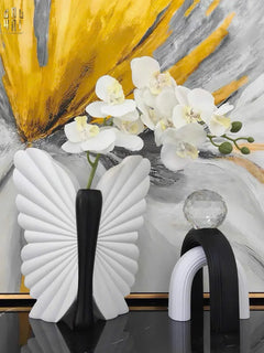 Bình Hoa Papillon Angel In Bloom - Noir H26x24x16-BÌNH HOA-CẬU HAI HOME DECOR