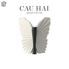 Bình Hoa Papillon Angel In Bloom - Noir H26x24x16-BÌNH HOA-CẬU HAI HOME DECOR