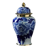 Bình Hoa Phù Dung Men Lam 18x39-BÌNH HOA-Đối tác tại Trung Quốc theo từng đơn đặt hàng-CẬU HAI HOME DECOR