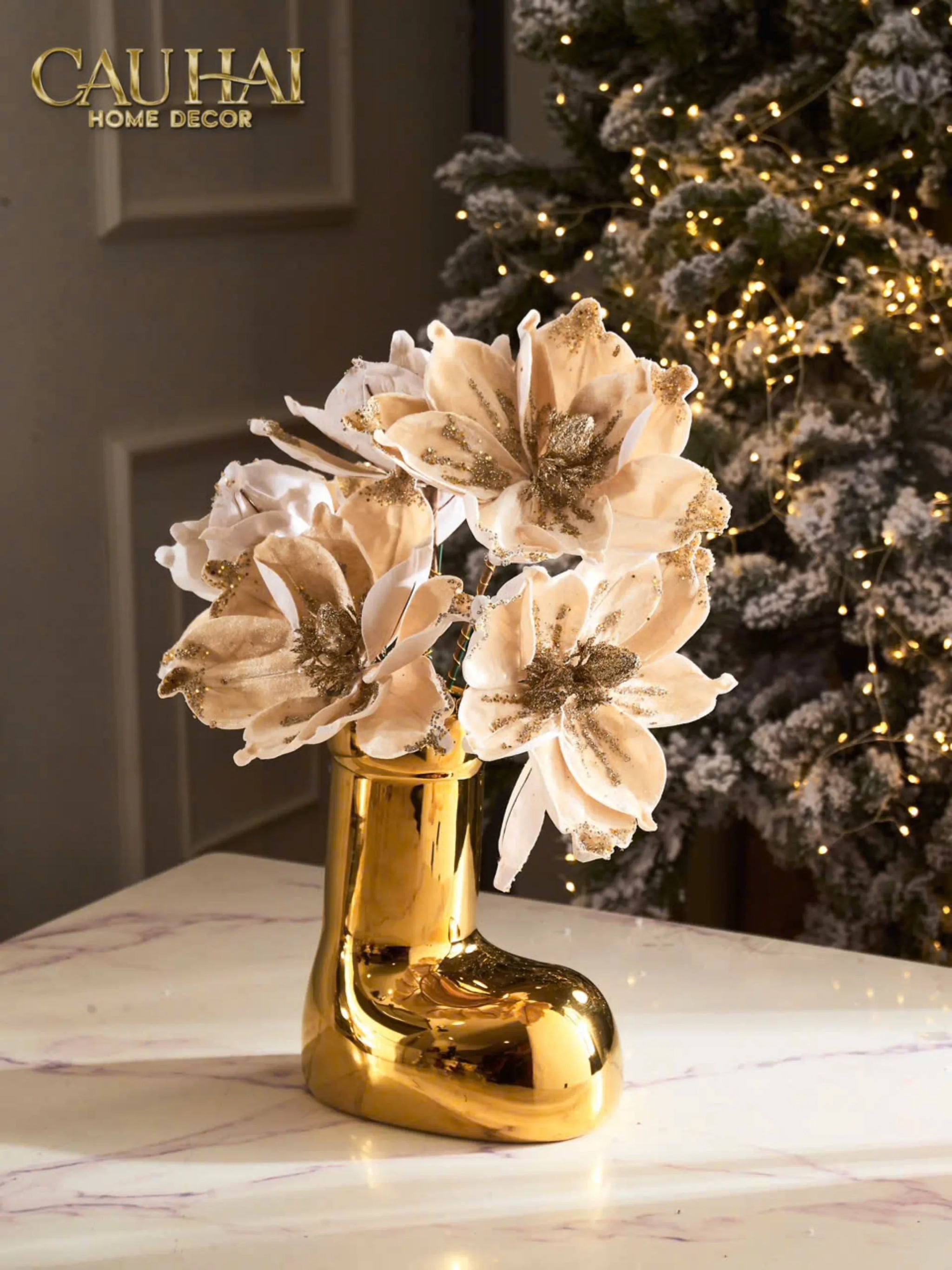 Bình Hoa Rouge Glossy Bubblr Boot Vase-BÌNH HOA-CẬU HAI HOME DECOR