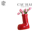 Bình Hoa Rouge Glossy Bubblr Boot Vase-CẬU HAI HOME DECOR
