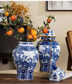 Bình Hoa Sứ Tráng Men Lam Thanh Anh 24x39-BÌNH HOA-CẬU HAI HOME DECOR