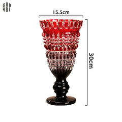 Bình Hoa Thuỷ Tinh Critalleries Ruby Crimson Mystic H30-BÌNH HOA-CẬU HAI HOME DECOR