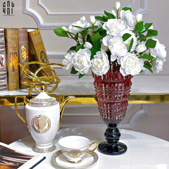 Bình Hoa Thuỷ Tinh Critalleries Ruby Crimson Mystic H30-BÌNH HOA-CẬU HAI HOME DECOR