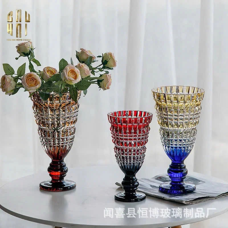 Bình Hoa Thuỷ Tinh Critalleries Ruby Crimson Mystic H30-BÌNH HOA-CẬU HAI HOME DECOR