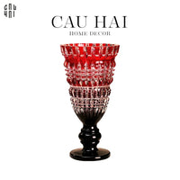 Bình Hoa Thuỷ Tinh Critalleries Ruby Crimson Mystic H30-BÌNH HOA-CẬU HAI HOME DECOR