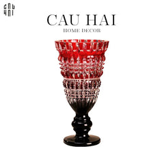 Bình Hoa Thuỷ Tinh Critalleries Ruby Crimson Mystic H30-BÌNH HOA-CẬU HAI HOME DECOR