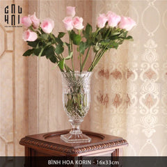 Bình Hoa Thuỷ Tinh Critalleries Saint Dupont H33-BÌNH HOA-CẬU HAI HOME DECOR