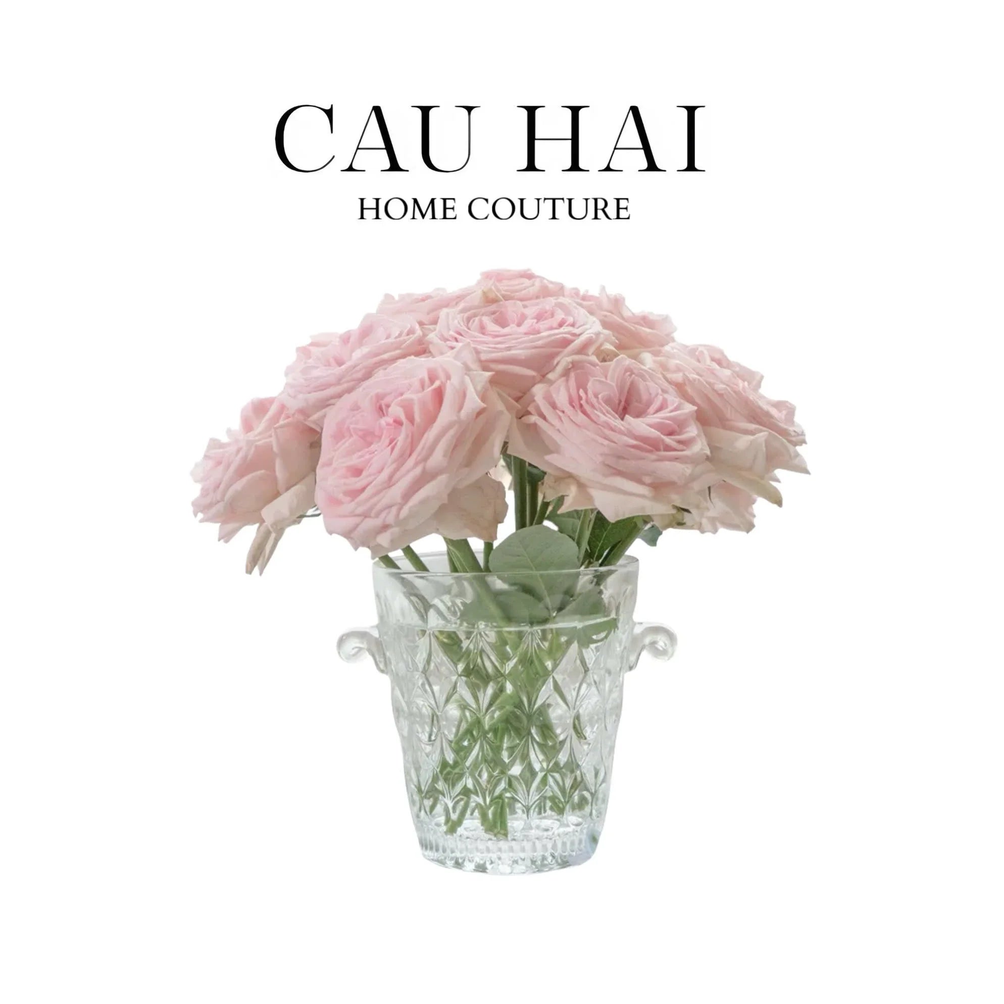 Bình Hoa Thủy Tinh Crystal Bloom Bucket-BÌNH HOA-CẬU HAI HOME DECOR