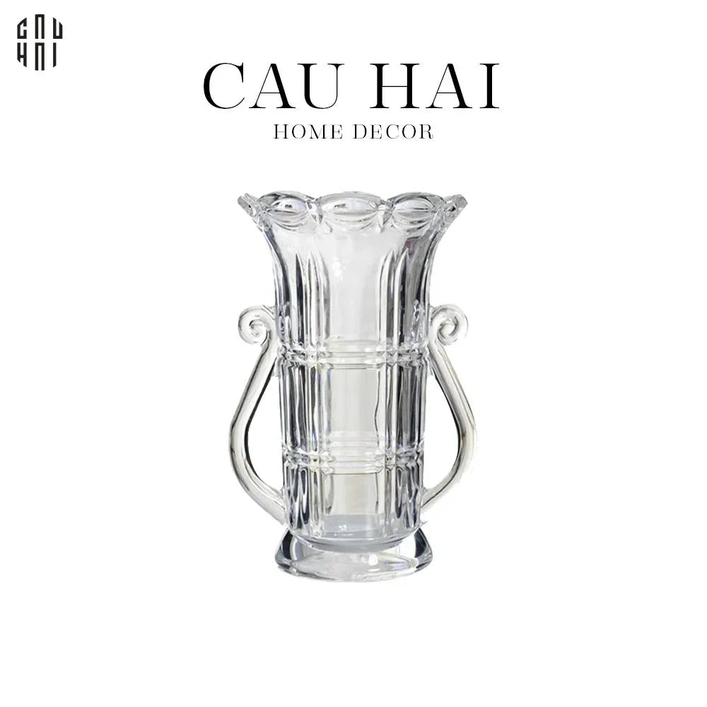 Bình Hoa Thuỷ Tinh Đàn Hạc Cristalleries La Harpe Silhouette H28-BÌNH HOA-CẬU HAI HOME DECOR