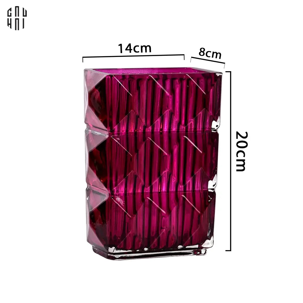 Bình Hoa Thuỷ Tinh Gerald - Purple 8x14x20-BÌNH HOA-CẬU HAI HOME DECOR