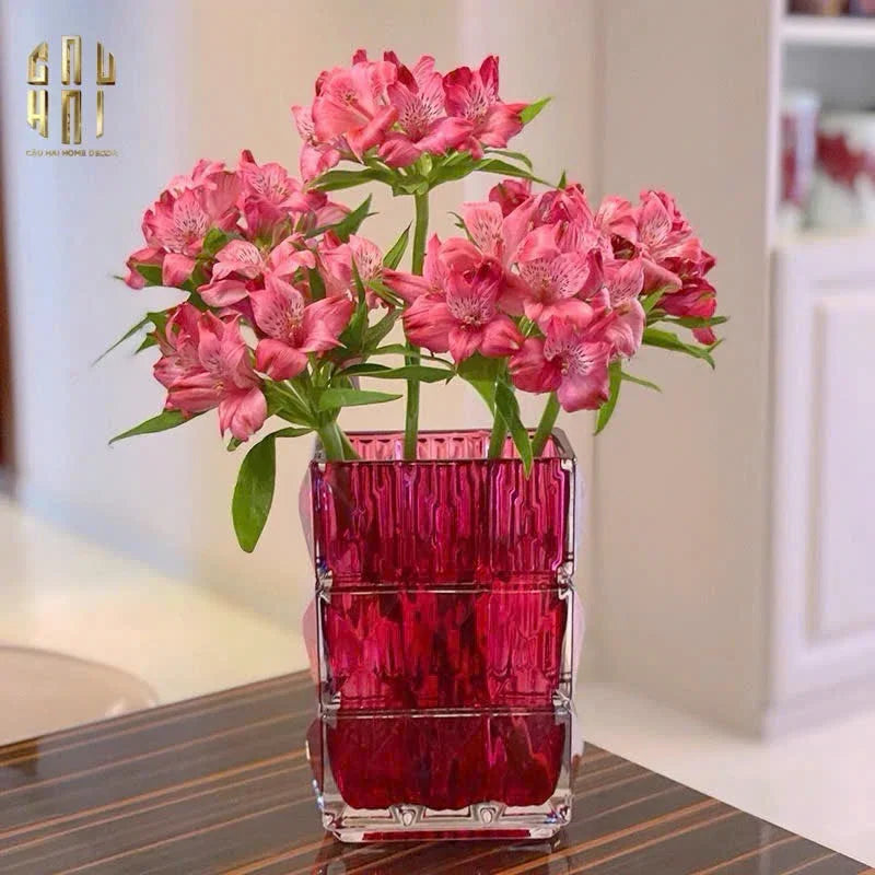 Bình Hoa Thuỷ Tinh Gerald - Purple 8x14x20-BÌNH HOA-CẬU HAI HOME DECOR
