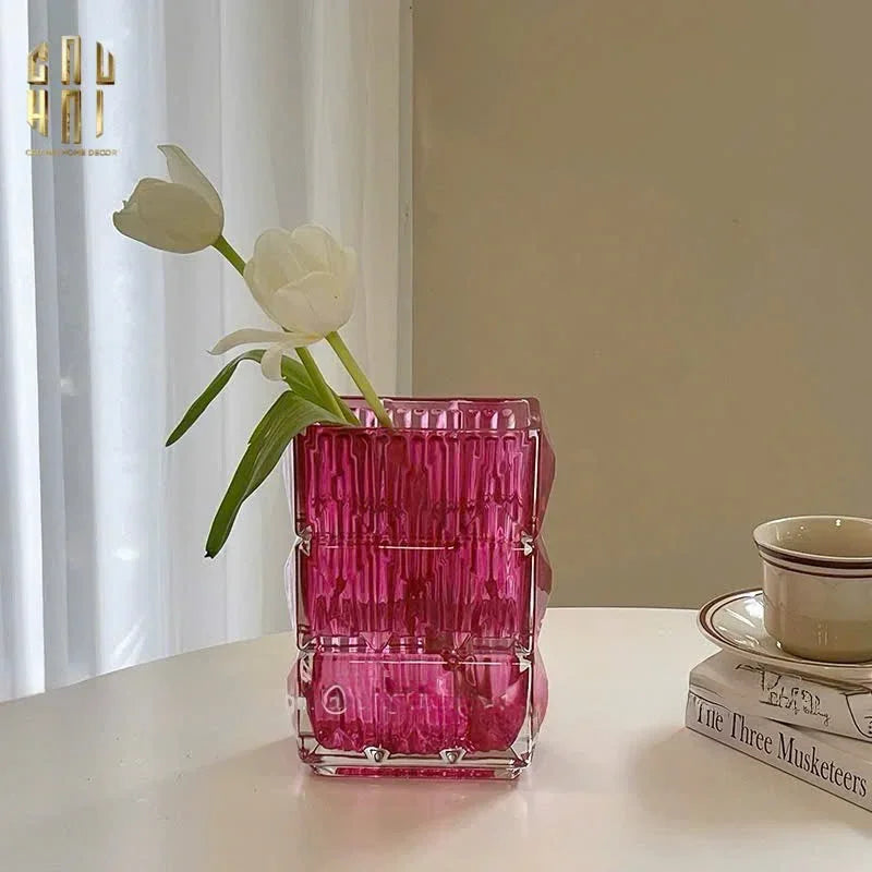 Bình Hoa Thuỷ Tinh Gerald - Purple 8x14x20-BÌNH HOA-CẬU HAI HOME DECOR
