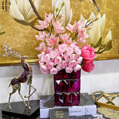 Bình Hoa Thuỷ Tinh Gerald - Purple-CẬU HAI HOME DECOR
