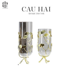 Bình Hoa Thuỷ Tinh Spring Ginkgo Size H30-BÌNH HOA-CẬU HAI HOME DECOR