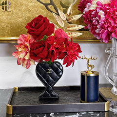 Bình Hoa Trang Trí Mini Composite Black Sweetheart Coco 14x11x4-BÌNH HOA-CẬU HAI HOME DECOR