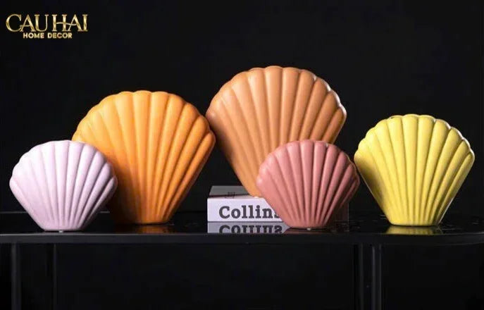 Bình Hoa Vỏ Sò Sienna Coastal Shell Vase H25-BÌNH HOA-CẬU HAI HOME DECOR