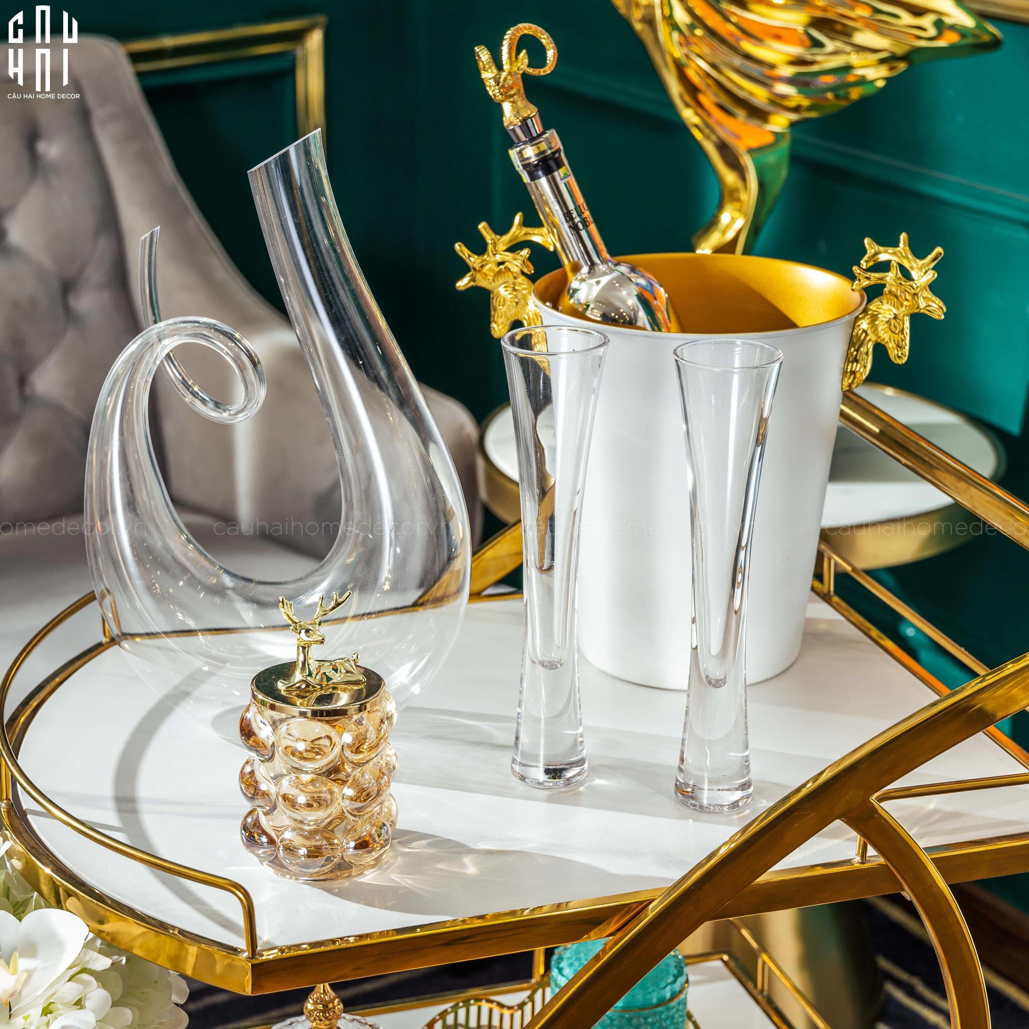 Bìnhthở Rượu - Decanter Spiral 1300Ml Steamware-BÌNH RƯỢU-CẬU HAI HOME DECOR