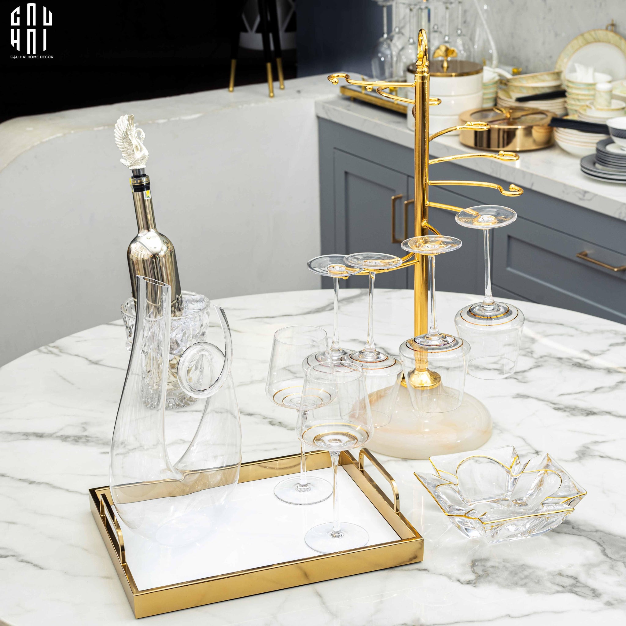 Bìnhthở Rượu - Decanter Spiral 1300Ml Steamware-BÌNH RƯỢU-CẬU HAI HOME DECOR