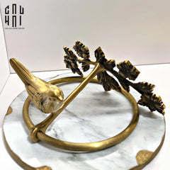 Bird Nest Brass Hanger 21x26-KỆ TRANG TRÍ-CẬU HAI HOME DECOR