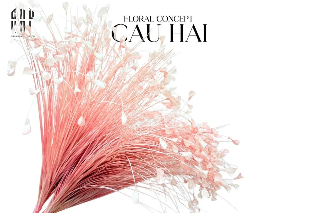 Bó Cỏ Khổng Tước - Pink-HOA LỤA-CẬU HAI HOME DECOR
