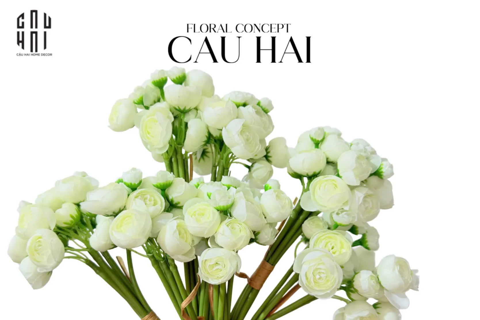 Bó Hoa Mao Lương Mini - Trắng-Hoa Lụa-CẬU HAI HOME DECOR