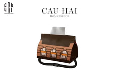 Bọc Giấy Canvas Faubourg - Brun Terra 11x20x13-HỘP KHĂN GIẤY-CẬU HAI HOME DECOR