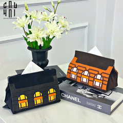 Bọc Giấy Canvas Faubourg - Noir 11x20x13-HỘP KHĂN GIẤY-CẬU HAI HOME DECOR
