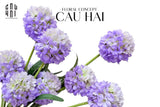 Cành 2 Hoa Hành Allium - Violet-Hoa Lụa-CẬU HAI HOME DECOR