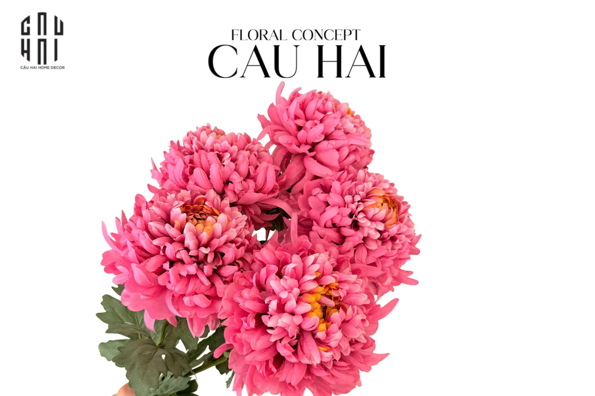 Cành Cúc Thiên Hương Mẫu Đơn - Special Version-Hoa Lụa-CẬU HAI HOME DECOR