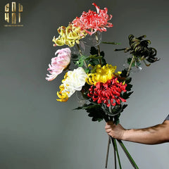 Cành Hoa Cúc Đại Đoá Vienna - Red / Yellow / Pink-Hoa Lụa-CẬU HAI HOME DECOR