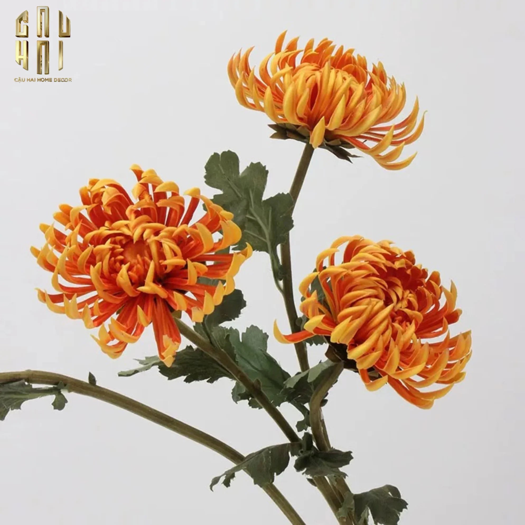 Cành Hoa Cúc Đại Đoá Vienna - Red / Yellow / Pink-Hoa Lụa-CẬU HAI HOME DECOR