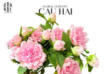 Cành Hoa Mẫu Đơn Peony Lactiflora - Hot Pink-Hoa Lụa-CẬU HAI HOME DECOR
